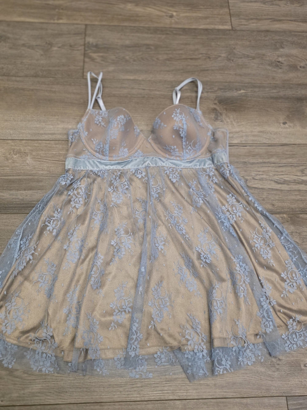 Vtg Y2K Delicates Babydoll Dress Lingerie Size Large